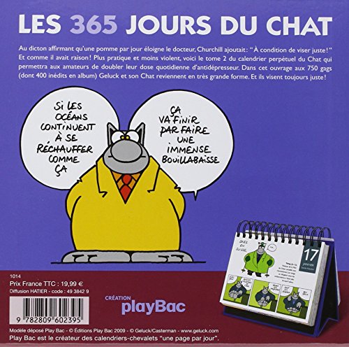 Calendrier Les 365 jours du Chat - Tome 2 (P.BAC 365 CHEV.)