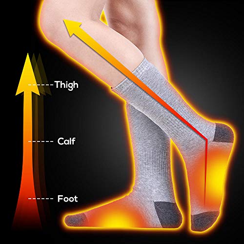 Calentado Calcetines Espesar Calentadores Calcetines Alimentados con Batería Calcetines de Invierno Caliente Tubo Calcetines Hombres Mujeres Pesca de Hielo Esquí