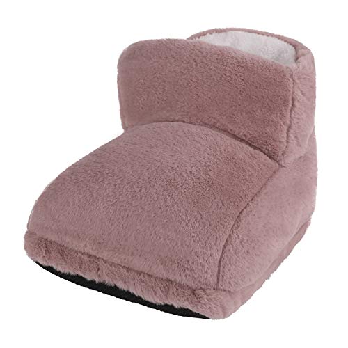 Calentador de pies con USB para calentar los pies de felpa, comodidad para invierno, oficina, masaje de habitación (rosa)