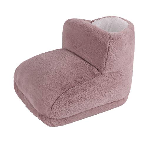 Calentador de pies con USB para calentar los pies de felpa, comodidad para invierno, oficina, masaje de habitación (rosa)