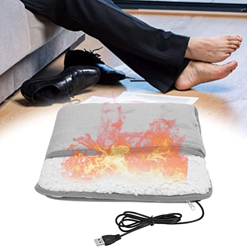 Calentador de pies USB de invierno Calentador incorporado Calentamiento rápido Inicio seguro Pie caliente para espalda y alivio de calambres Masajeador lavable