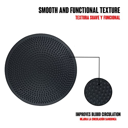 Calma Dragon Balance Cushion, cojín de Estabilidad física, Equilibrio, Amortiguador de Aire, Cojín de relajación y Estabilidad, Incluye Inflador, Disco Fitness (Negro)