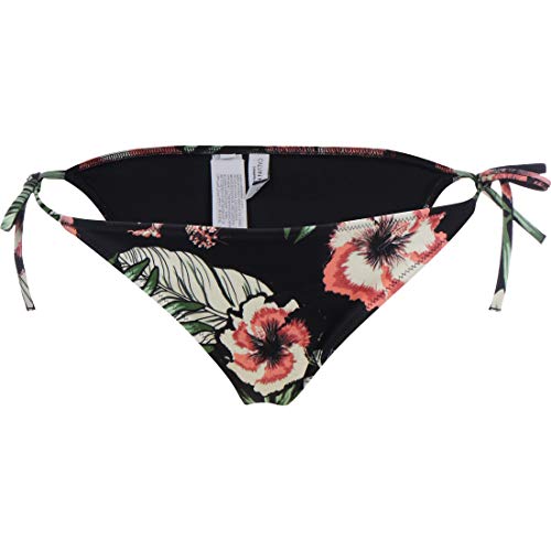Calvin Klein Cheeky String Side Tie-pr Braguita de Bikini, Tropical Print Black, L para Mujer