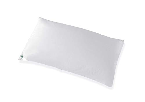 Camapolis - Almohada fibra hueca siliconada especial proceso de fabricación para NIÑOS, Doble funda, Altura: baja, 70 cm