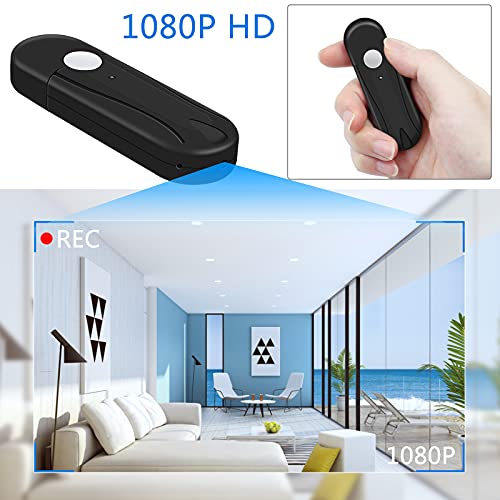 Cámara Oculta UYIKOO HD 1080P Mini Cámara Espía 2 en 1 Cámara Espía Oculta y Cámara de Disco USB con Tarjeta SD de 16 GB Admite Grabación en Bucle