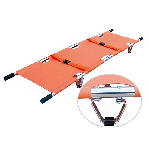 Camilla De Rescate De Emergencia Médica Con Asas, Camilla Plegable De Aleación De Aluminio Ligera Con Bolsa De Transporte Para Transporte De Pacientes, Naranja