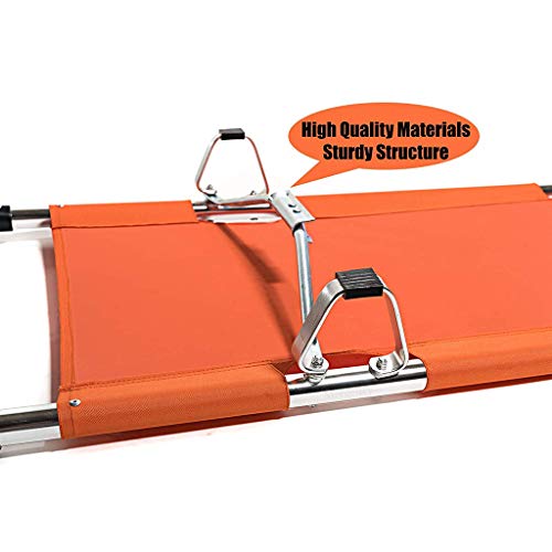 Camilla De Rescate De Emergencia Médica Con Asas, Camilla Plegable De Aleación De Aluminio Ligera Con Bolsa De Transporte Para Transporte De Pacientes, Naranja