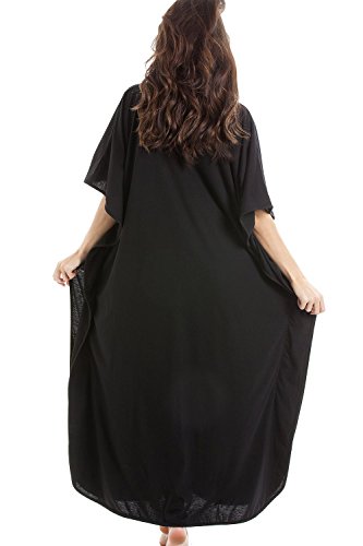 Camille - Ropa de Dormir Camisón para Mujer de Color Negro de Talla One Size