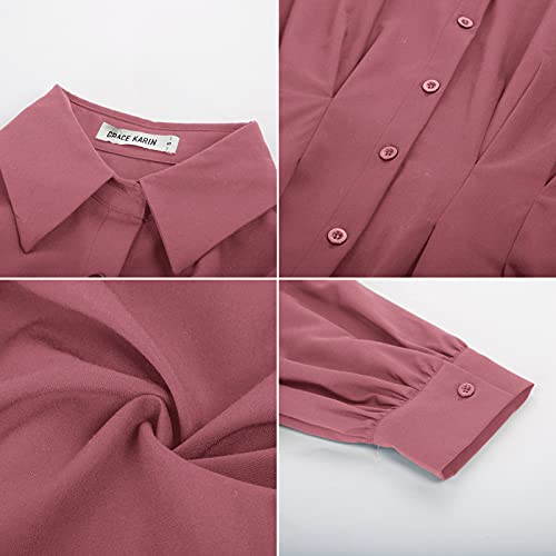 Camisa de Manga Larga con Hombros Descubiertos para Mujer Camisa Suelta de murciélago con alas de murciélago Camisa Plisada de Cintura Alta Camisa Blanca Elegante de Oficina CL455A21-4_XL