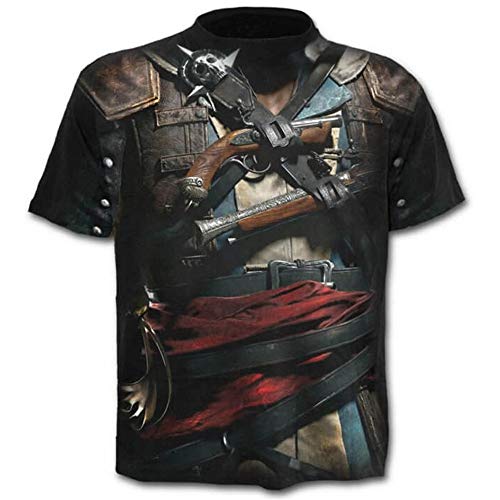 Camiseta de Moda de Manga Corta de Alta definición de impresión en 3D