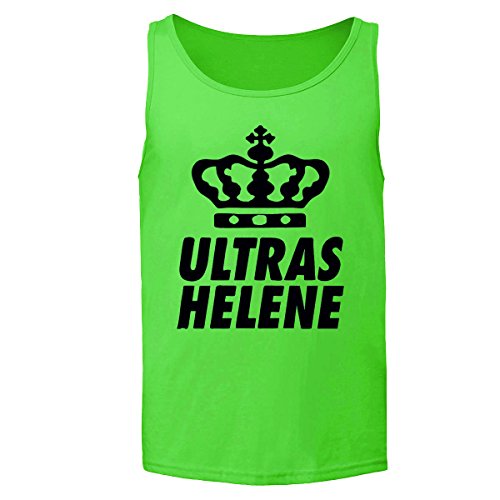Camiseta de tirantes para fans de Helene Ultras Mallorca, color verde neón brillante con impresión negra, para hombres y mujeres, verde, XL
