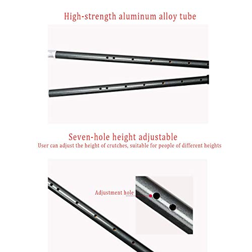 CANE (1 unidad) de muletas ergonómicas para el antebrazo: ajustables para adultos, plegables, ergonómicas, amortiguadoras, antideslizantes, plataformas de apoyo para las rodillas, rojo (color: rojo)