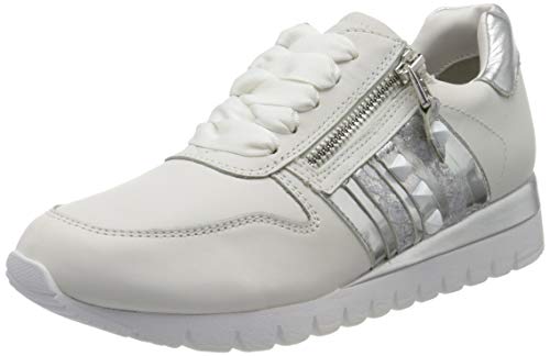 Caprice Ibiza, Zapatillas Mujer, Blanco (White/Silver 191), 36 EU