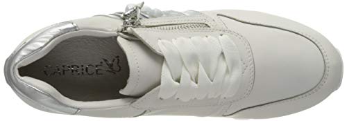 Caprice Ibiza, Zapatillas Mujer, Blanco (White/Silver 191), 36 EU