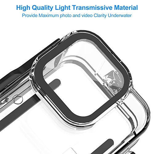 Carcasa Impermeable para GoPro Hero 10/Hero 9 Black, Funda Protectora Submarina 60M/196FT con Accesorios de Montaje para Soporte para la Nueva Cámara de Acción GoPro 10/GoPro 9