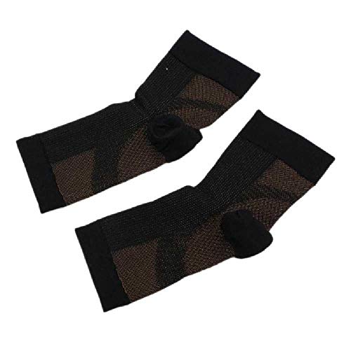 Casiz - Calcetines de compresión multizona para recuperación de lesiones, dolor en las articulaciones, facilita la hinchazón, espolones del talón, tendón de Aquiles L-XL 24 cm 1 par