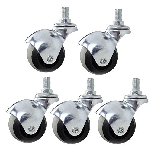 Castor ruedas en movimiento ruedas Caster Ruedas 2 pulgadas bola Ruedas M10 rosca del vástago ruedas de nylon / Caucho silencioso Muebles Silla de oficina Ruedas de repuesto Quiet balanceo de protecci
