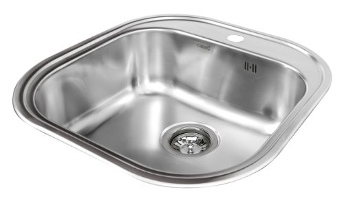 Cata 2612101 Acero Inoxidable Modelo CS-1 | Ancho de 45 cm | Fregadero Sobre Encimera | 1 Cubeta Cuadrada, 400 x 360 mm