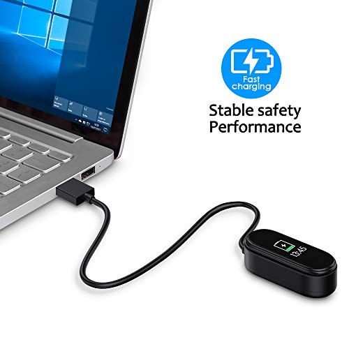 CAVN Cargador Compatible con Xiaomi Mi Band 4, 2 Pack Cable de Carga USB Cargador Adaptador Compatible con Xiaomi Mi Band 4