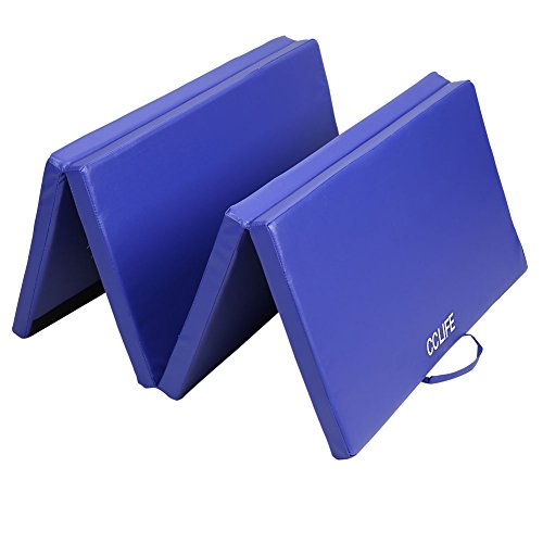 CCLIFE ZERRO colchoneta Plegable Gimnasia de Espuma para Gimnasia Yoga Deportiva colchoneta Yoga Plegable 4 Paneles Plegables,Resistente, Antideslizante 180x80x5cm/200x100x5cm