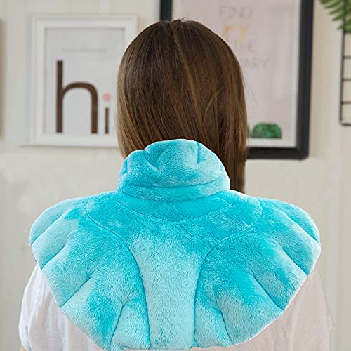 CEASELESLY Almohada cervical calor,Cervicales termico,Almohadilla de calentamiento para cuello y hombros,Esterilla cervical electrica,Alivio de Dolores Muscular (azul)