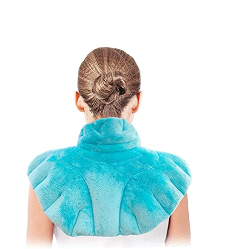 CEASELESLY Almohada cervical calor,Cervicales termico,Almohadilla de calentamiento para cuello y hombros,Esterilla cervical electrica,Alivio de Dolores Muscular (azul)