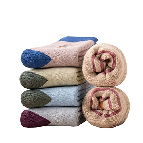 Ceguimos Calcetines Térmicos Invierno para Bebé Niños Pack de 5 Pares, Cocodrilo, 5-8 años