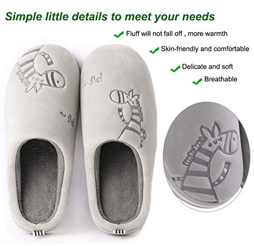 CELANDA Zapatillas de Casa para Mujer Hombre Cálido Zapatos de Estar Otoño Invierno Interior Casa Slippers Suave Algodón Zapatilla, B Gris,41/42 EU = 42/43 Talla Fabricante