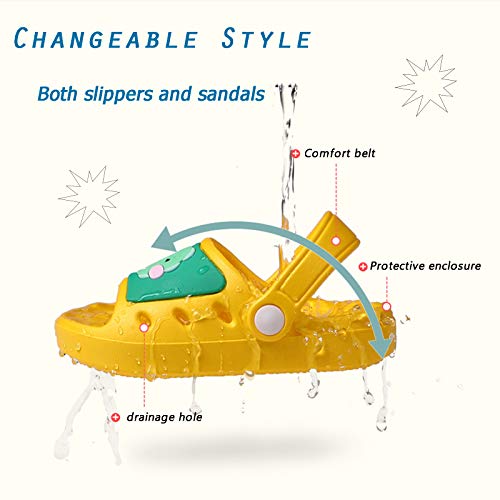 CELANDA Zapatillas de Ducha para Niños Playa Chanclas para Niña Niño Antideslizantes Sandalias de Baño Suave y Confortable Piscina Zapatos Rosa-B 26/27EU
