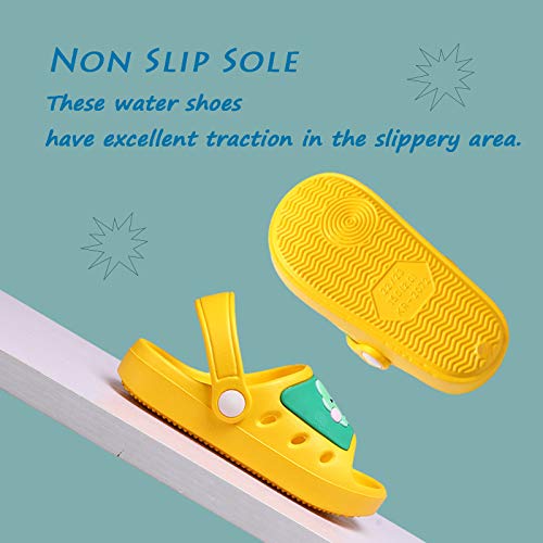 CELANDA Zapatillas de Ducha para Niños Playa Chanclas para Niña Niño Antideslizantes Sandalias de Baño Suave y Confortable Piscina Zapatos Rosa-B 26/27EU