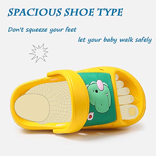 CELANDA Zapatillas de Ducha para Niños Playa Chanclas para Niña Niño Antideslizantes Sandalias de Baño Suave y Confortable Piscina Zapatos Rosa-B 26/27EU