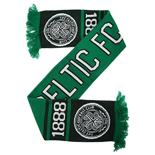 Celtic FC - Bufanda de punto oficial Modelo Nero - Fútbol (Talla Única) (Verde/Negro)