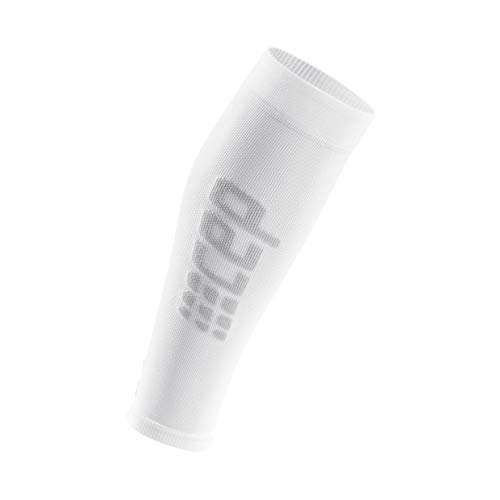 CEP - Mangas ultraligeras para hombre | calentadores para una compresión exacta en la pantorrilla en blanco/gris | Talla IV