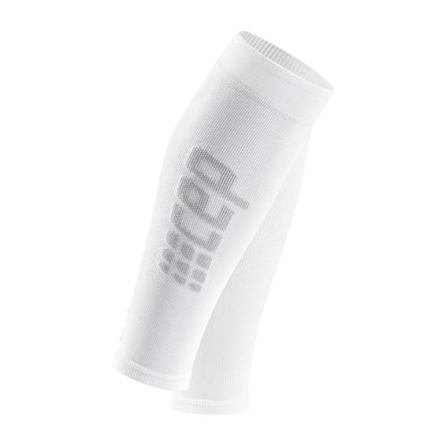 CEP - Mangas ultraligeras para hombre | calentadores para una compresión exacta en la pantorrilla en blanco/gris | Talla IV