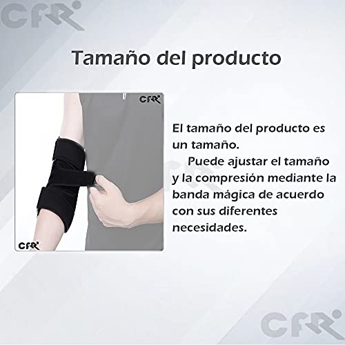 CFR Codera para el Codo con Bisagra, Banda Mágica Ajustable, Protección para el Codo, para la Vida Diaria