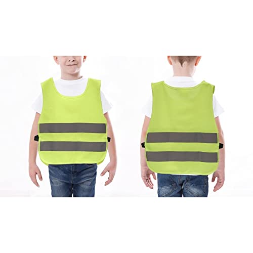 Chaleco reflector para niños – Paquete de 2 chalecos de alta visibilidad, chalecos reflectantes para actividades nocturnas al aire libre o disfraz de trabajadores de la construcción