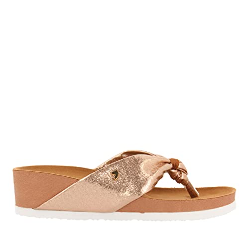 CHANCLAS ESTILO BIO COBRE CON CUÑA PARA MUJER HOARD
