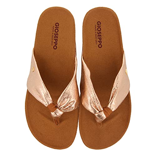 CHANCLAS ESTILO BIO COBRE CON CUÑA PARA MUJER HOARD