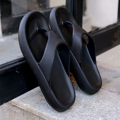 Chanclas Hombre Mujer Zapatilla de Baño Zapatos de Playa Zapatillas de Ducha Verano Antideslizante de Secado rápido Piscina Jardín Pantuflas Suela Gruesa Negro 4041