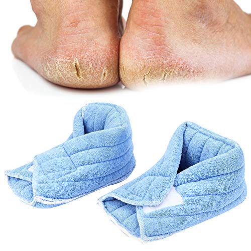 Changor Soporte Suave del Tobillo de pie, Extremo de la Pierna de Goma Azul de 19,5 x 11 cm de Toalla y Llena de algodón Marino Hecho para la Cama de Ancianos. Cuidado de enfermería