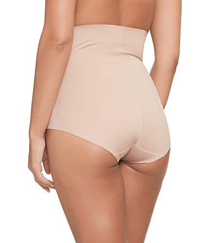 Channo Braga Faja Fuerte reafirmante Invisible Reductora Que no Marca. Tejido Microfibra Que Reduce hasta una Talla. Modelo elástico, Super Suave y cómoda (Vison, M)