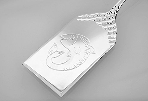 Chapado en plata de pescado salmón placa plato de vidrio plato nuevo + BRILLIBRUM FLYER