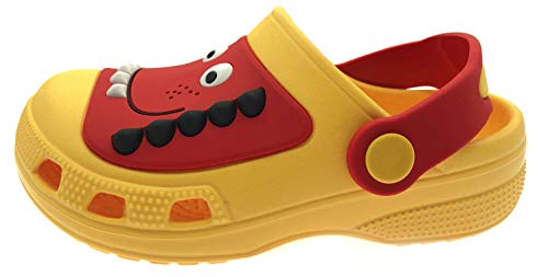 ChayChax Zuecos Unisex Niños Lindo Sandalias de Playa y Piscina Infantil Niña Niño Antideslizante Zapatillas Verano Zapatos de Jardín Agua, Amarillo, 25/26 EU