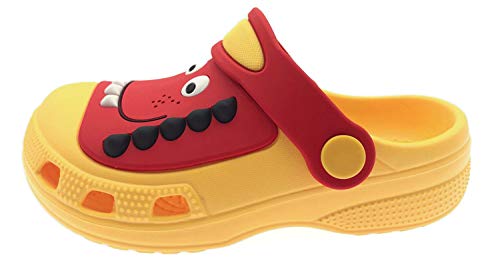 ChayChax Zuecos Unisex Niños Lindo Sandalias de Playa y Piscina Infantil Niña Niño Antideslizante Zapatillas Verano Zapatos de Jardín Agua, Amarillo, 25/26 EU