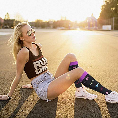 Cheeroyal Calcetines de compresión de 20 a 30 mmHg para hombres y mujeres, ideales para recuperación, enfermeros, correr, maternidad, embarazo, vuelos, viajes, deportes (6+18, S-M)
