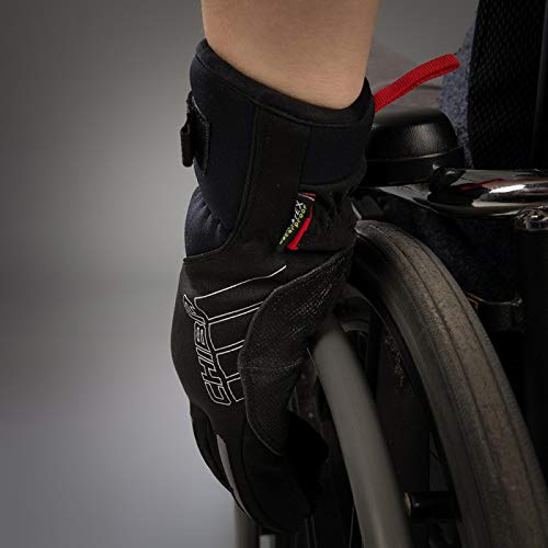 Chiba Warm Winter Guantes para Silla de Ruedas, Unisex Adulto, Negro, Extra-Large