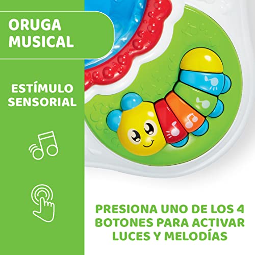 Chicco Mesa Descubrimiento Sensorial Infantil, Mesa de Actividades Interactiva con 5 Zonas Sensoriales, Juego Educativo Electrónico con Luces y Sonido – Juguete para Bebés de 10 Meses a 4 Años