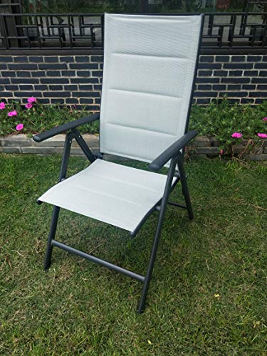 Chillvert KCH160 - Sillón Posiciones Alumunio Textilene Sicilia 55x68x104 cm