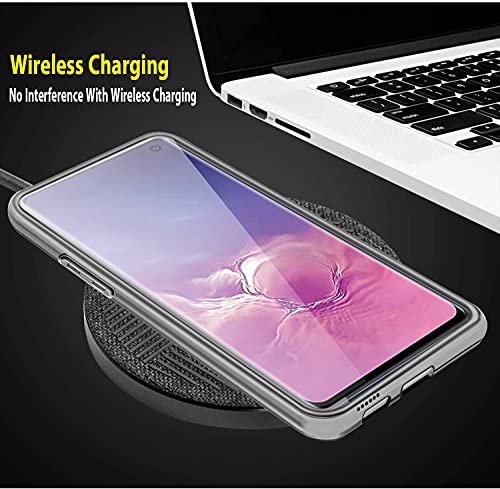 CHIMUCO Funda para Samsung Galaxy S10, 360 Grados Carcasa Transparente Ultrafino Silicona TPU Frente y PC Back Case Protección Integral Funda de Doble Protección - Transparente