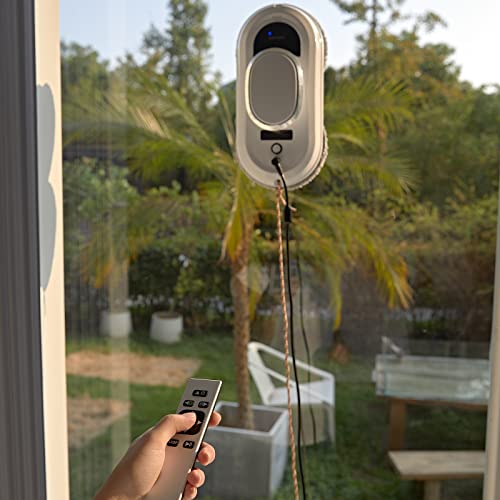 CHOVERY CL-1 Robot Limpiacristales 5600pa Super succión,Control Remoto Robot Limpia Cristales,Limpia Cristales Robot Ventanas AI 2.0 Navegación Inteligente Detecta los límites de la Ventana